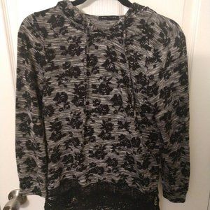 Rose Hoodie with Lace Lining